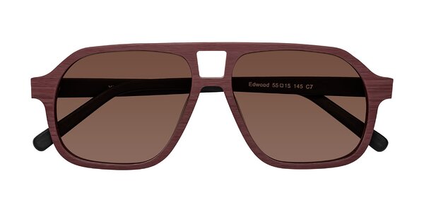 Front of Edwood in Burgundy / Black Woodgrain