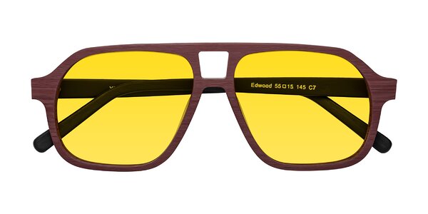 Front of Edwood in Burgundy / Black Woodgrain