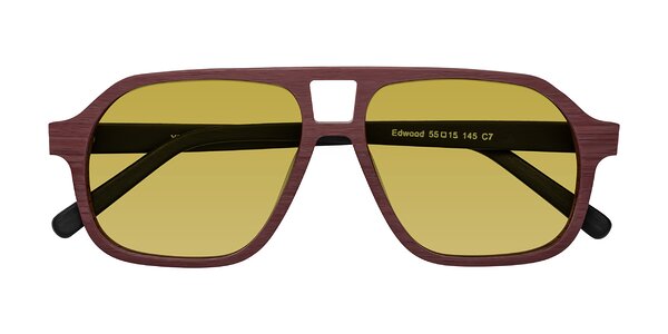 Front of Edwood in Burgundy / Black Woodgrain