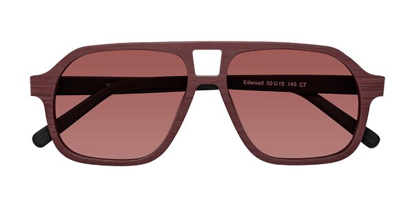 Front of Edwood in Burgundy / Black Woodgrain