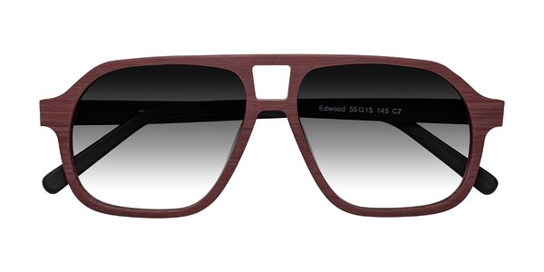 Front of Edwood in Burgundy / Black Woodgrain