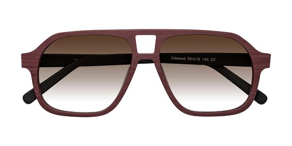 Front of Edwood in Burgundy / Black Woodgrain