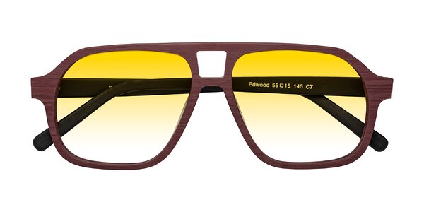 Front of Edwood in Burgundy / Black Woodgrain