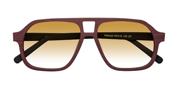 Front of Edwood in Burgundy / Black Woodgrain