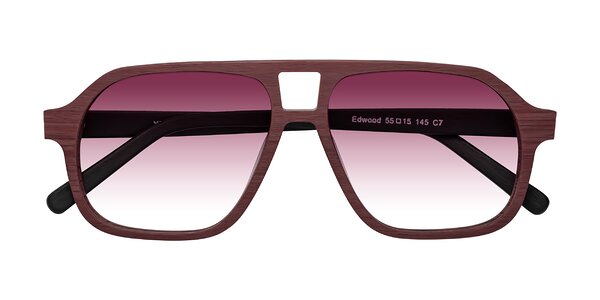 Front of Edwood in Burgundy / Black Woodgrain