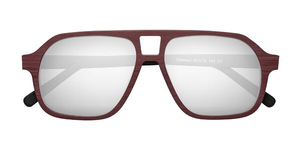 Front of Edwood in Burgundy / Black Woodgrain