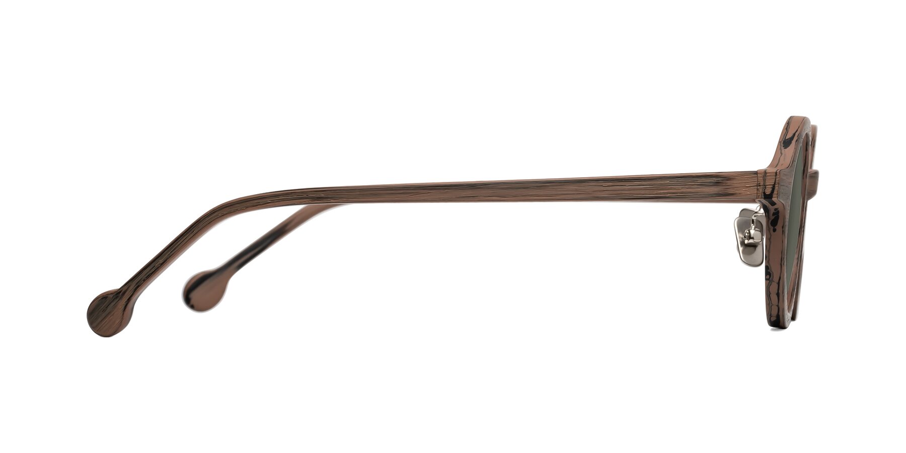 Side of Timber in Burnt Tan Woodgrain with Gray Polarized Lenses