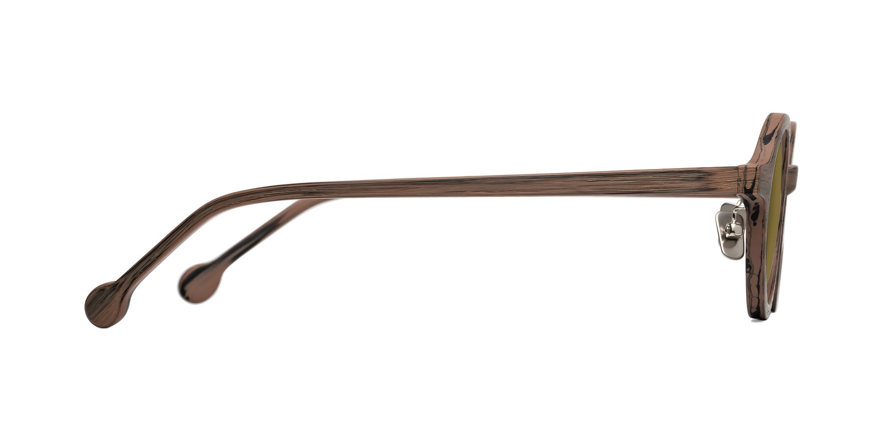 Side of Timber in Burnt Tan Woodgrain with Brown Polarized Lenses