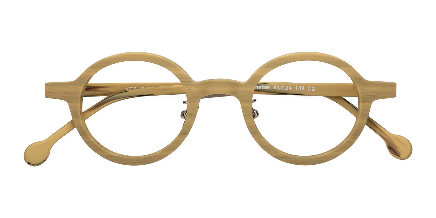 Timber - Egg Yolk Woodgrain Blue Light Glasses