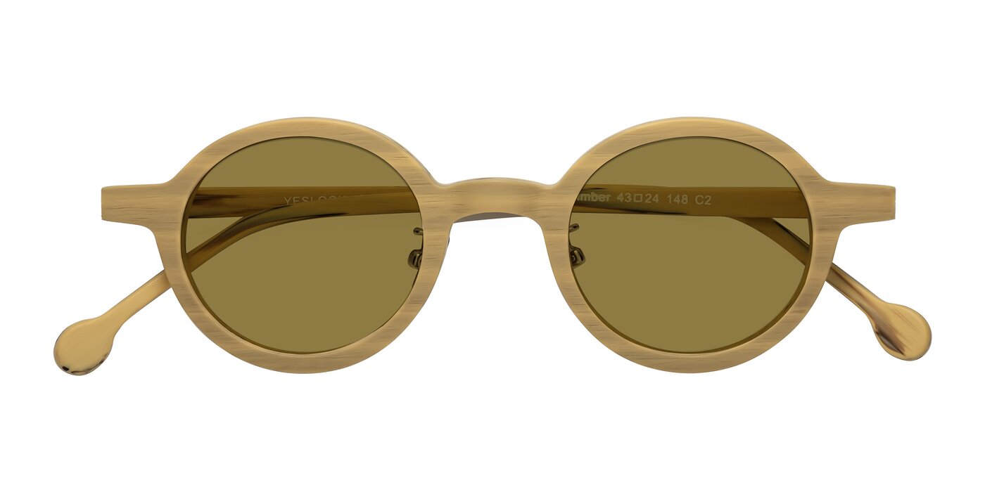 Timber - Egg Yolk Woodgrain Polarized Sunglasses