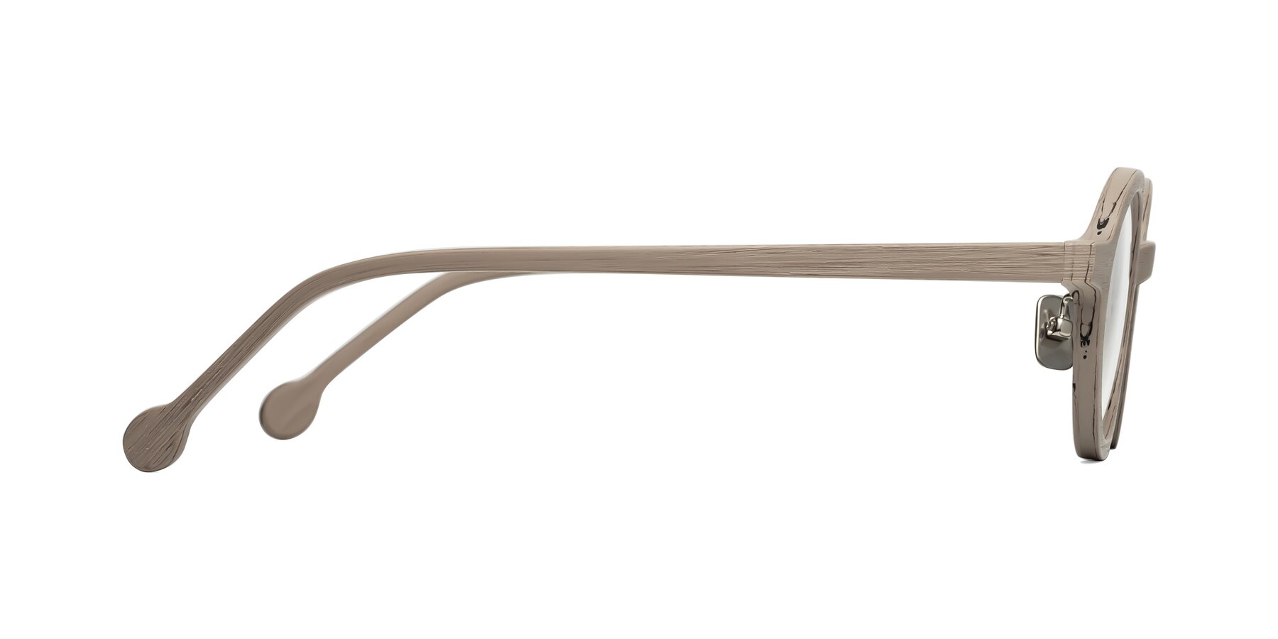 Side of Timber in Pale Mauve Woodgrain with Clear Eyeglass Lenses