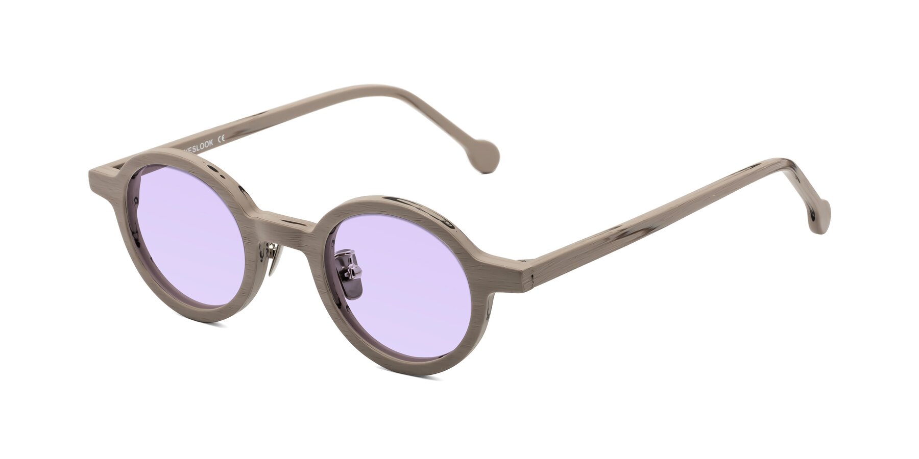 Angle of Timber in Pale Mauve Woodgrain with Light Purple Tinted Lenses