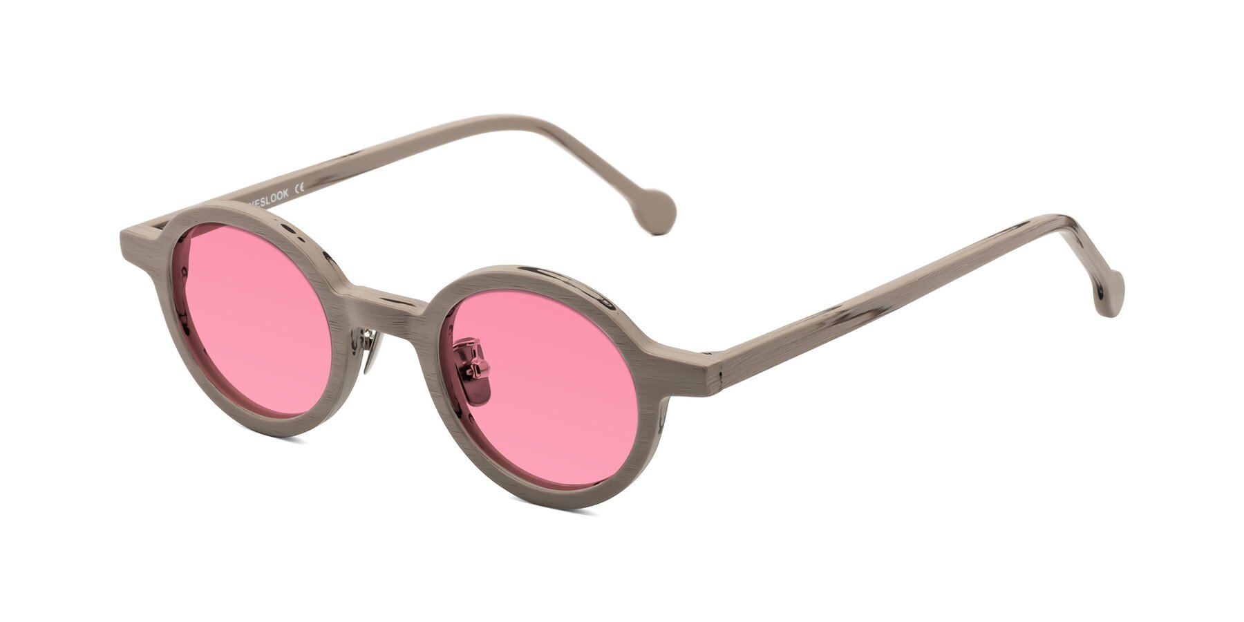 Angle of Timber in Pale Mauve Woodgrain with Pink Tinted Lenses