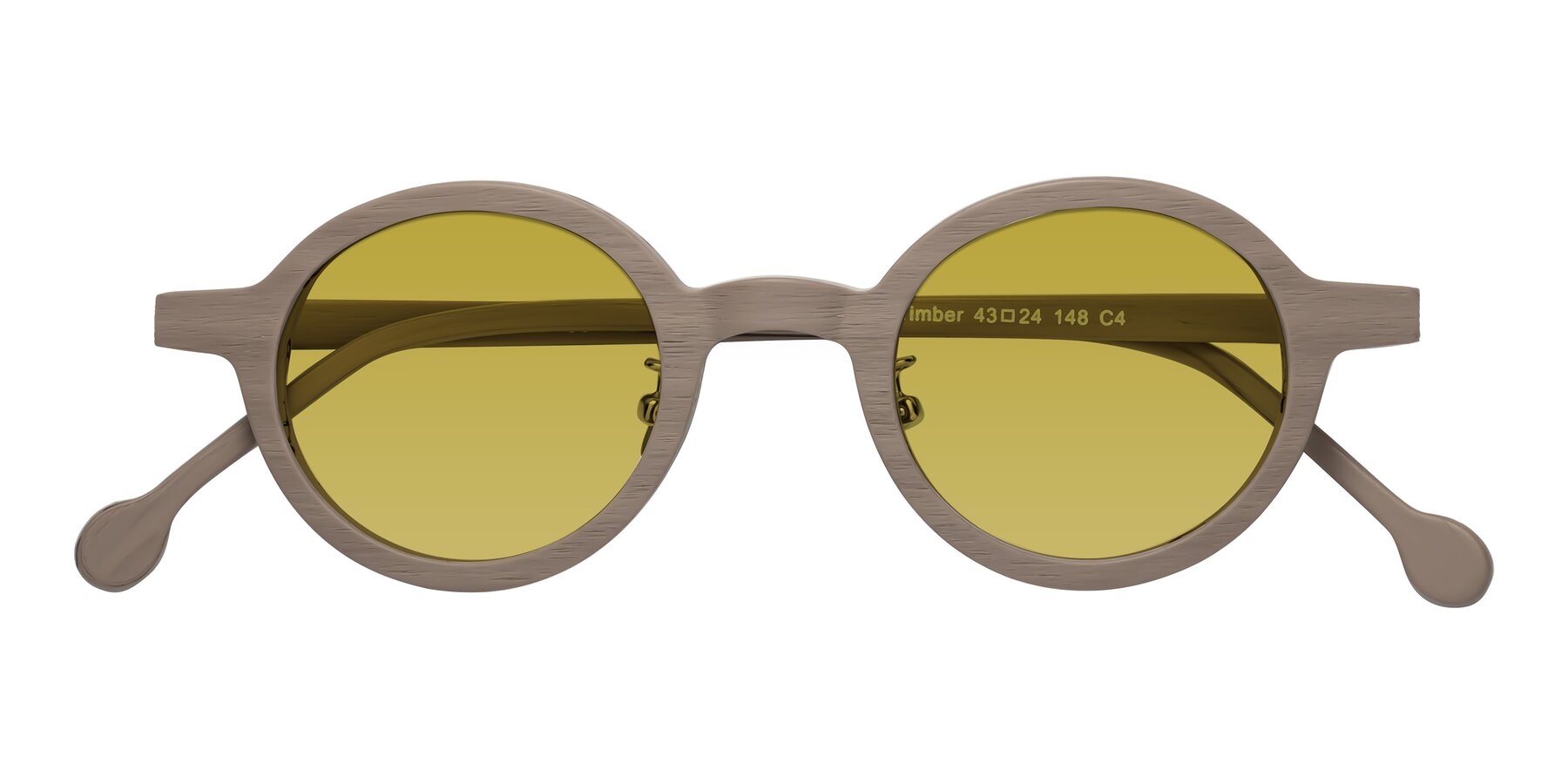 Folded Front of Timber in Pale Mauve Woodgrain with Champagne Tinted Lenses