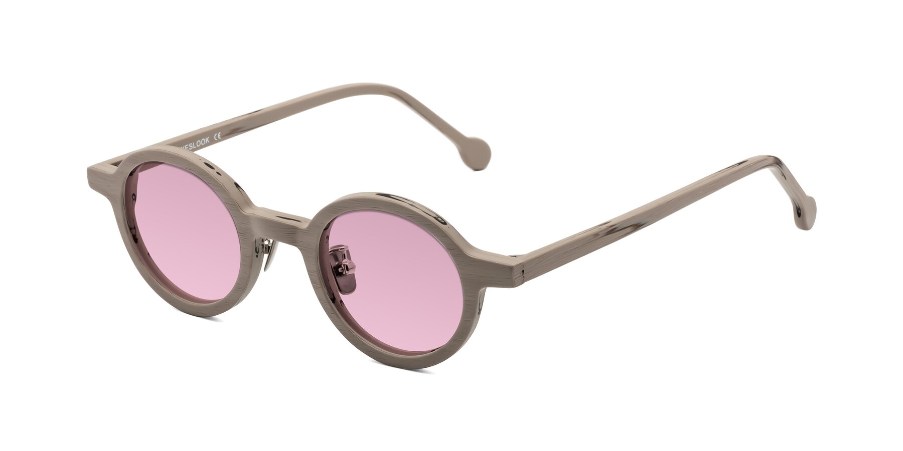 Angle of Timber in Pale Mauve Woodgrain with Light Wine Tinted Lenses