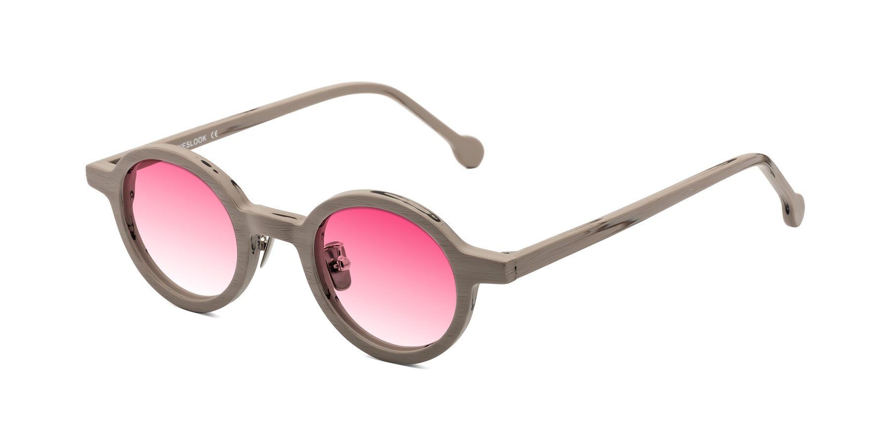 Angle of Timber in Pale Mauve Woodgrain with Pink Gradient Lenses