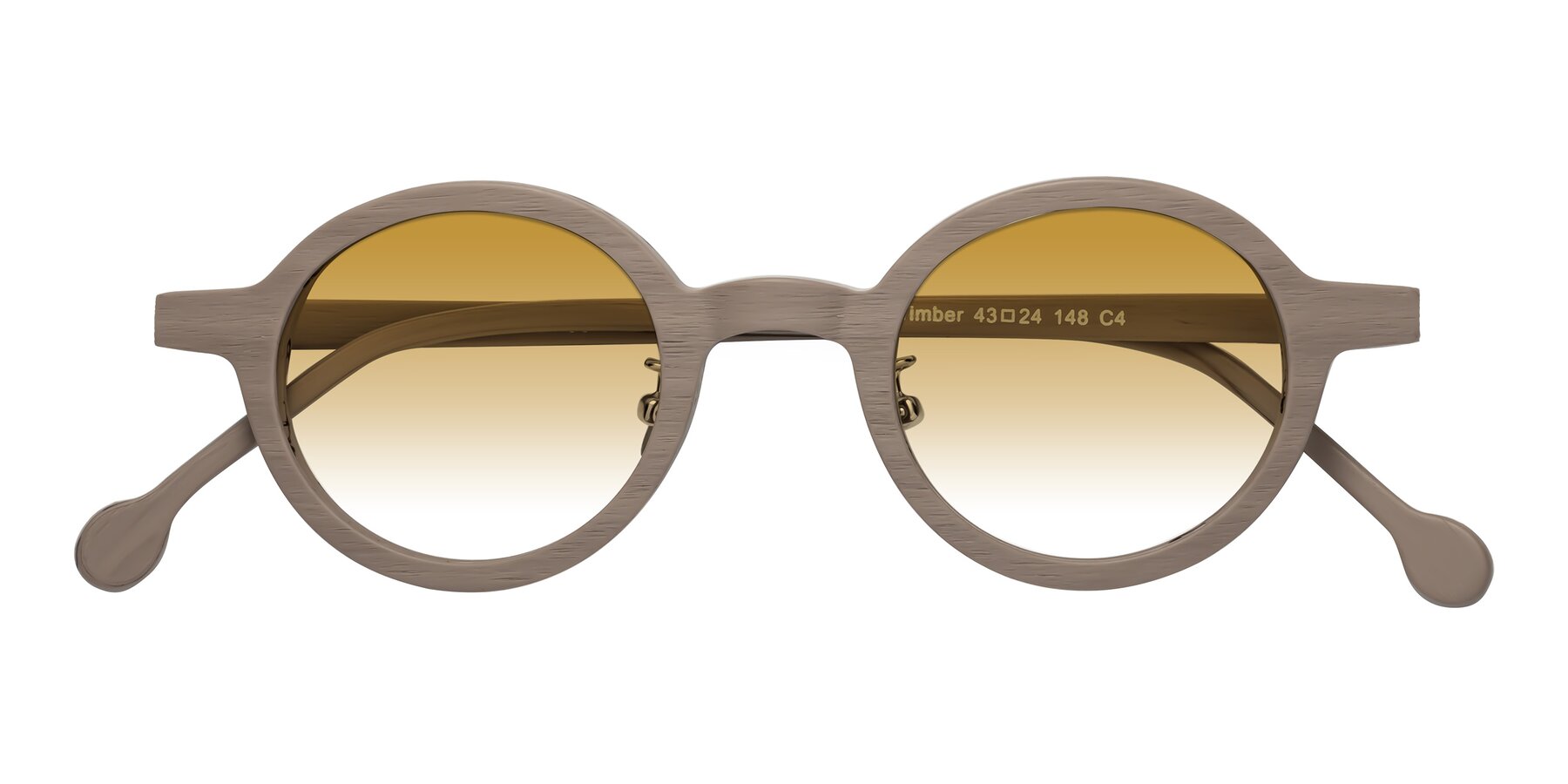 Folded Front of Timber in Pale Mauve Woodgrain with Champagne Gradient Lenses