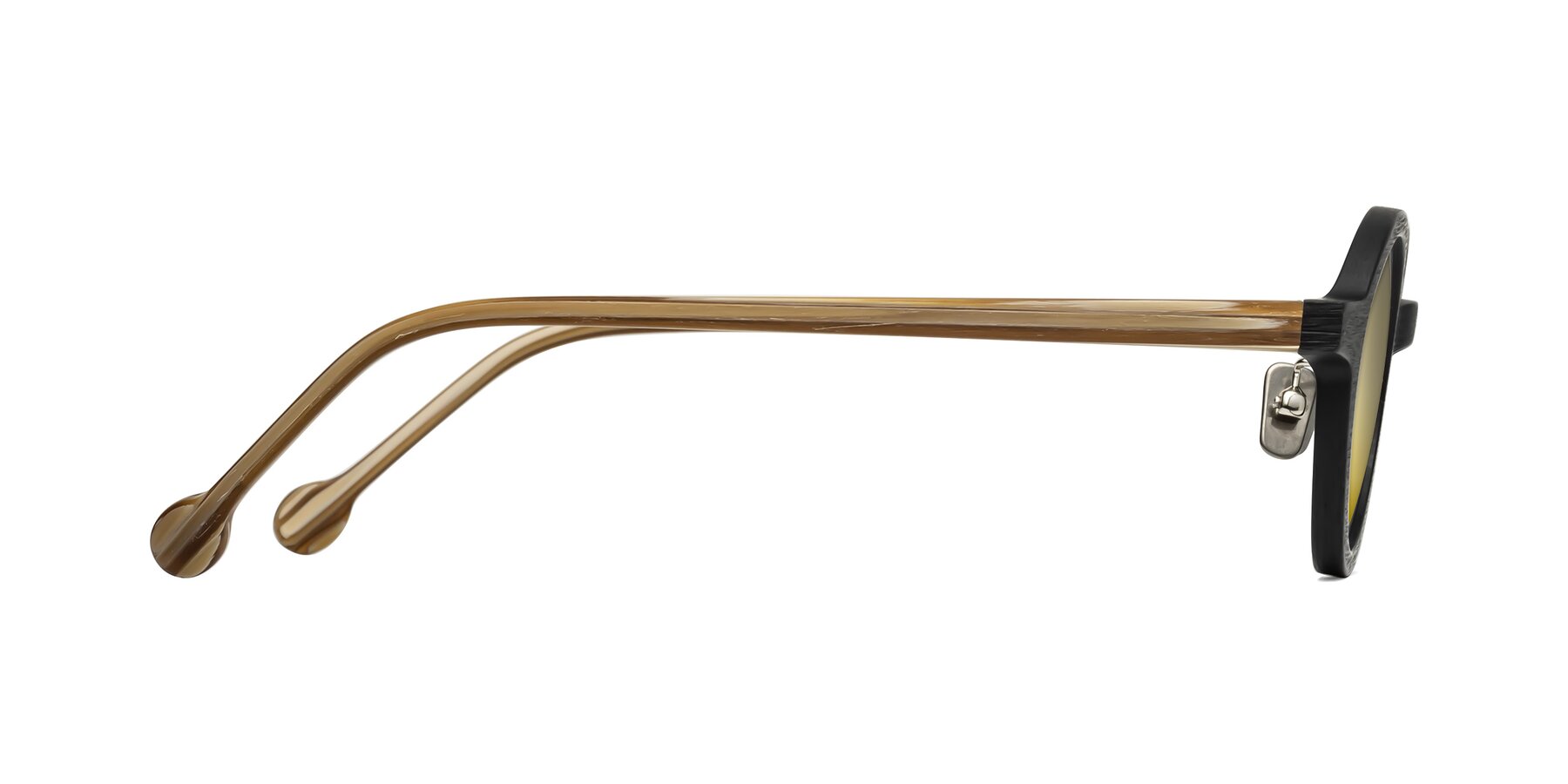 Side of Timber in Black-Sugar Woodgrain with Gold Mirrored Lenses