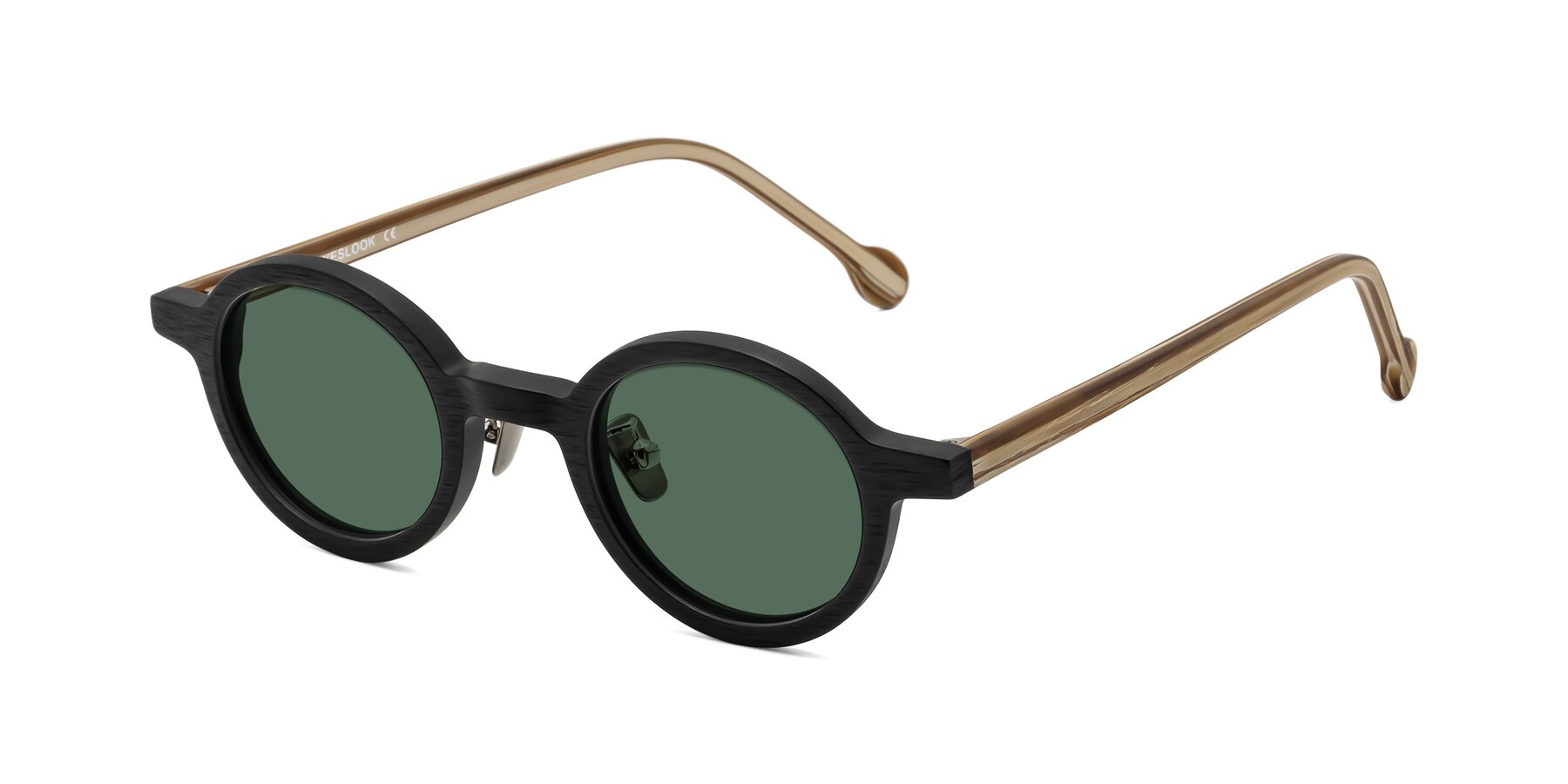 Angle of Timber in Black-Sugar Woodgrain with Green Polarized Lenses