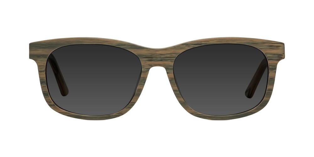 Alfred - Burnt Tan Woodgrain Tinted Sunglasses