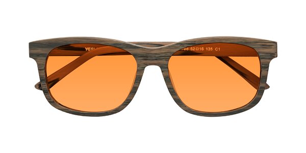 Front of Alfred in Burnt Tan Woodgrain