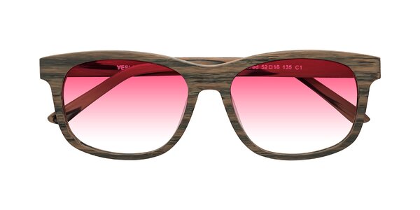 Front of Alfred in Burnt Tan Woodgrain