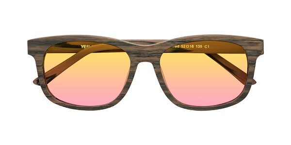 Front of Alfred in Burnt Tan Woodgrain