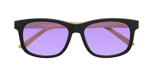 Front of Alfred in Black / Light Yellow Woodgrain