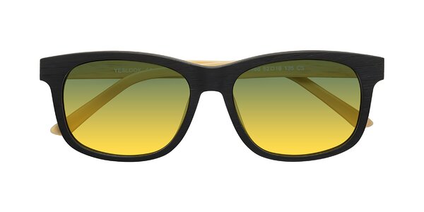 Front of Alfred in Black/Light Yellow Woodgrain