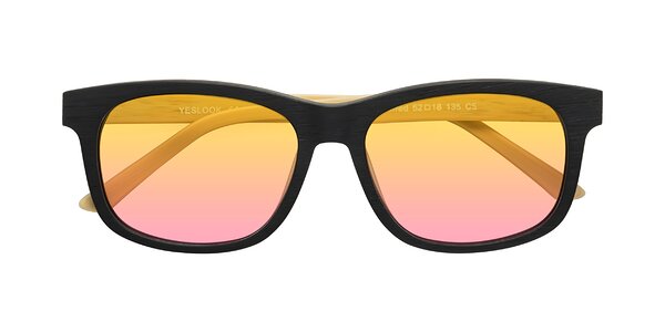 Front of Alfred in Black/Light Yellow Woodgrain