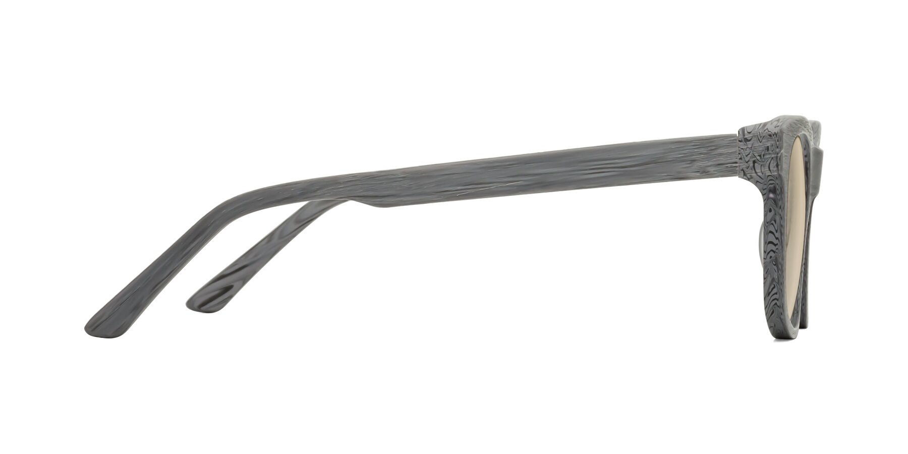 Side of Alfred in Cement Woodgrain with Light Brown Tinted Lenses