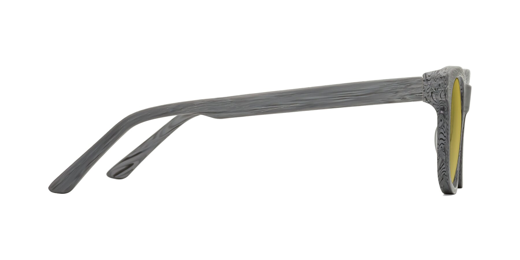 Side of Alfred in Cement Woodgrain with Champagne Tinted Lenses