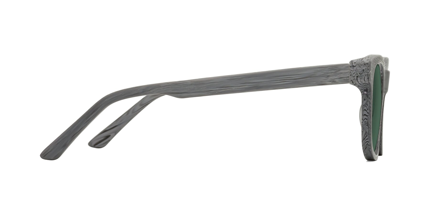 Side of Alfred in Cement Woodgrain with Green Polarized Lenses