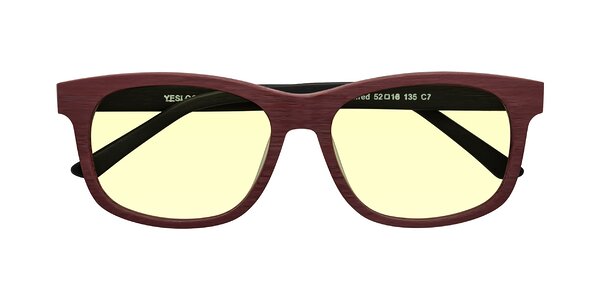 Front of Alfred in Burgundy / Black Woodgrain