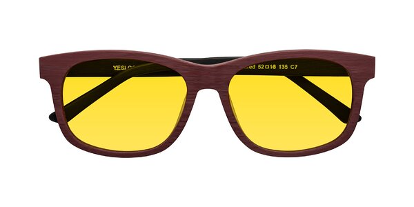 Front of Alfred in Burgundy/Black Woodgrain