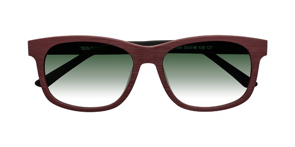 Front of Alfred in Burgundy/Black Woodgrain
