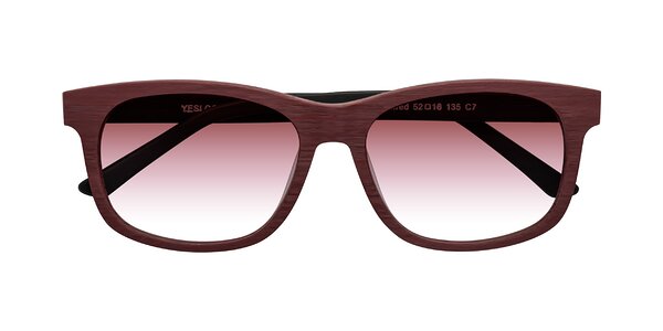 Front of Alfred in Burgundy / Black Woodgrain