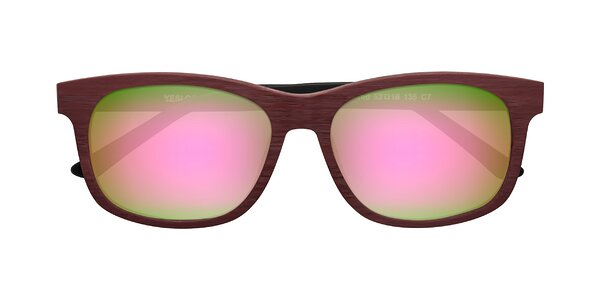 Front of Alfred in Burgundy / Black Woodgrain