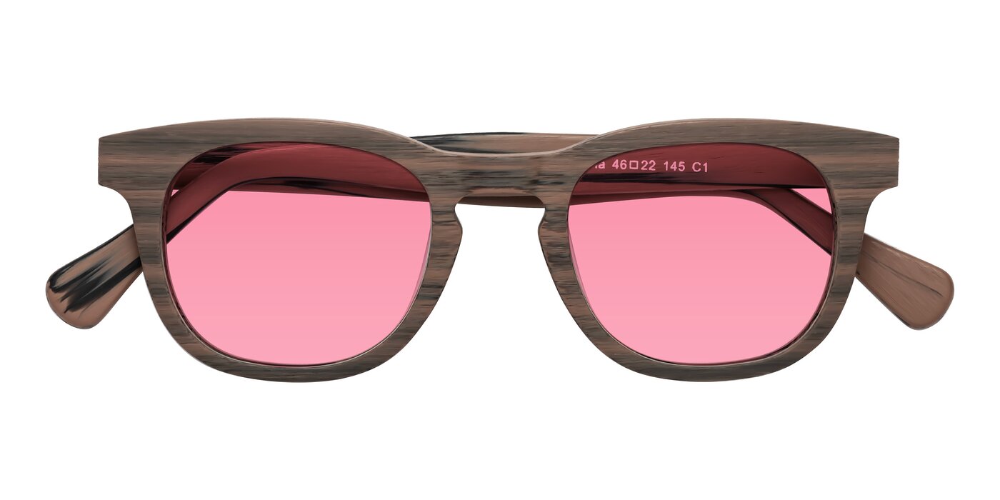 Tonia - Burnt Tan Woodgrain Tinted Sunglasses