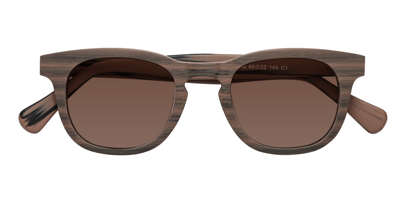 Tonia - Burnt Tan Woodgrain Tinted Sunglasses