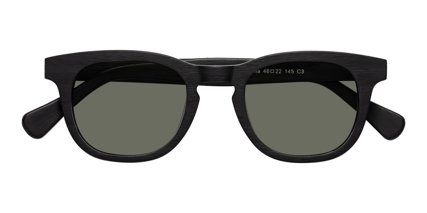 Tonia - Black Woodgrain Polarized Sunglasses