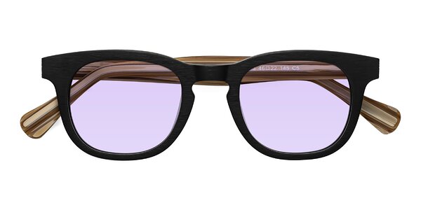 Front of Tonia in Black / Sugar Woodgrain