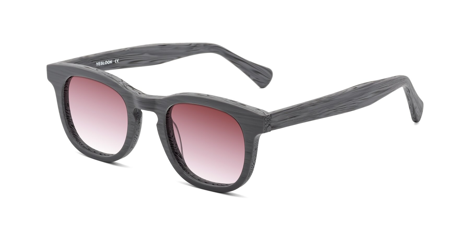 Angle of Tonia in Cement Woodgrain with Garnet Gradient Lenses