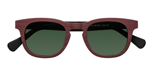 Front of Tonia in Burgundy / Black Woodgrain