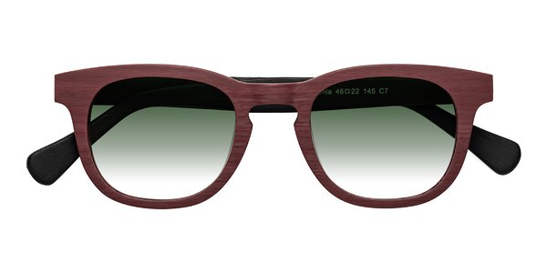 Front of Tonia in Burgundy / Black Woodgrain