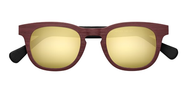 Front of Tonia in Burgundy / Black Woodgrain