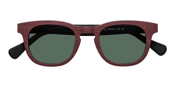 Front of Tonia in Burgundy / Black Woodgrain