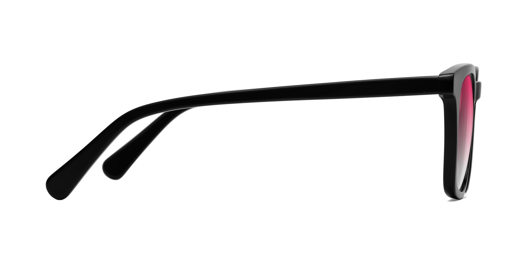 Side of Polite in Black with Pink Gradient Lenses