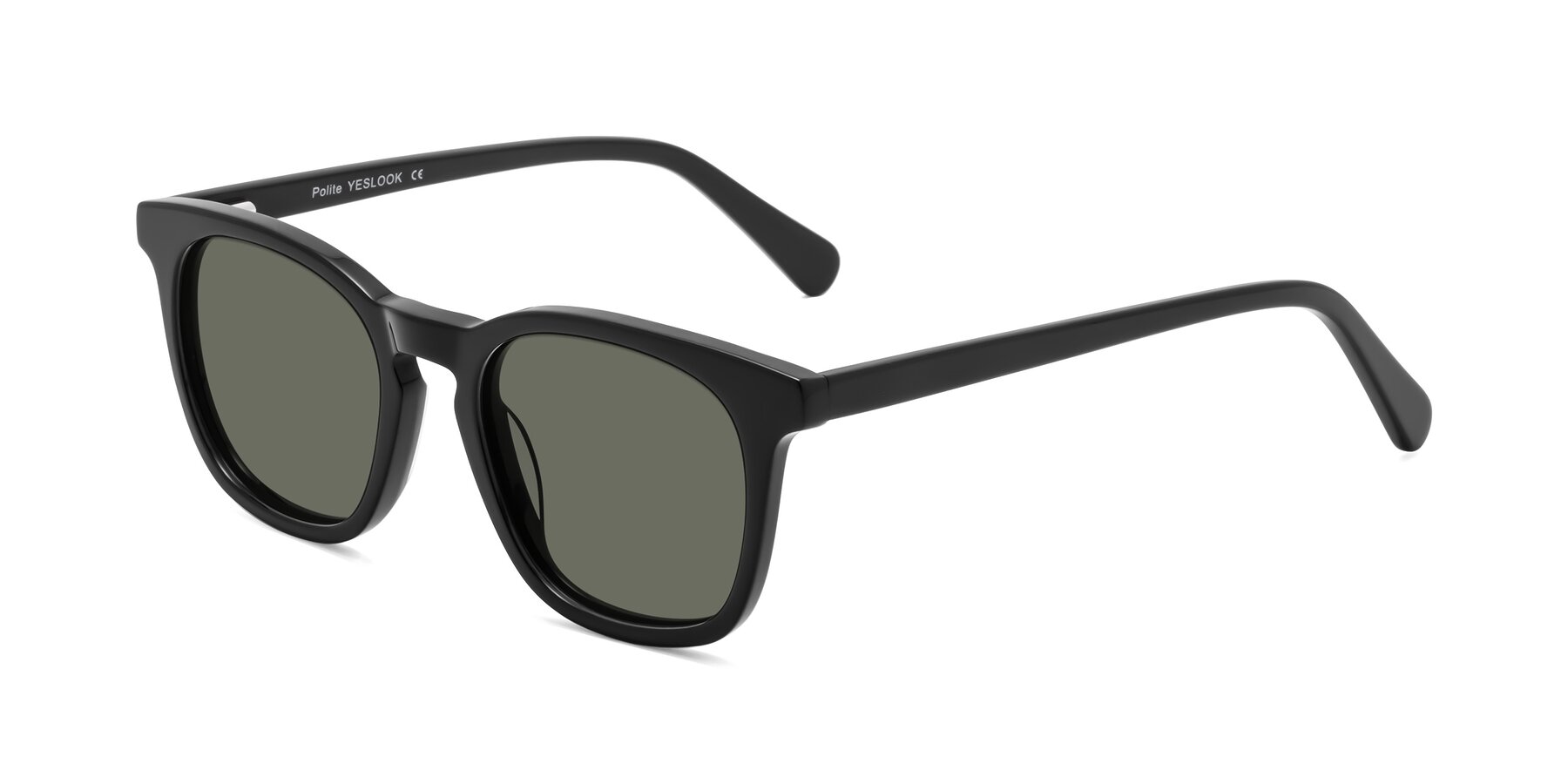 Angle of Polite in Black with Gray Polarized Lenses
