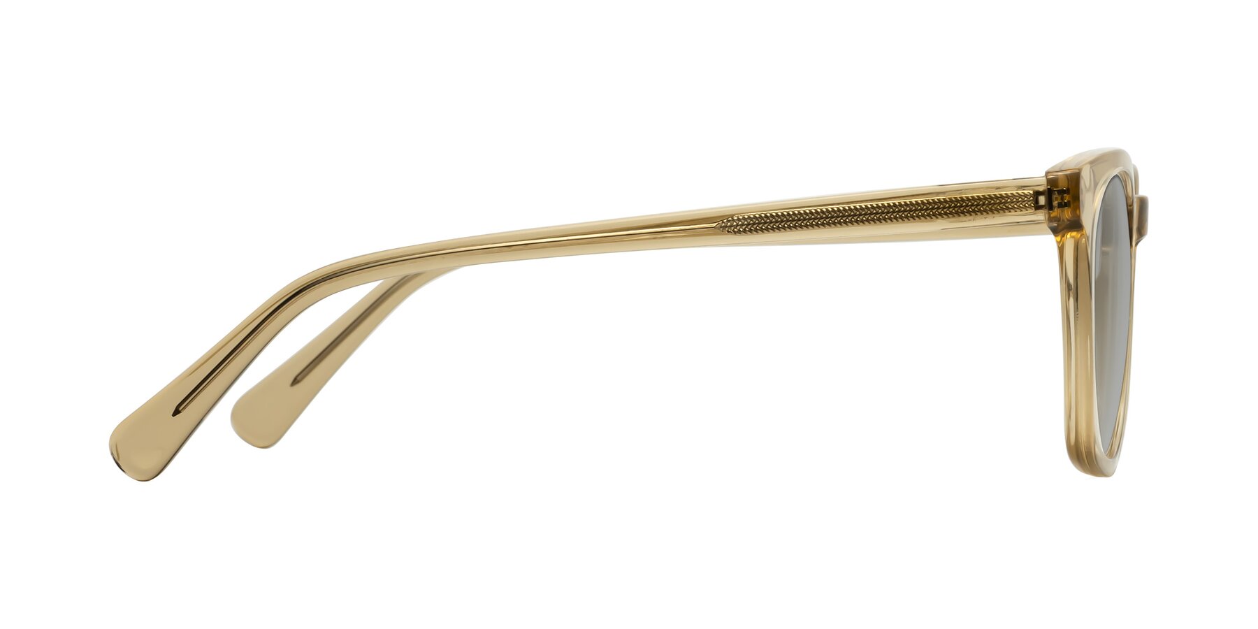 Side of Polite in Champagne with Light Gray Tinted Lenses